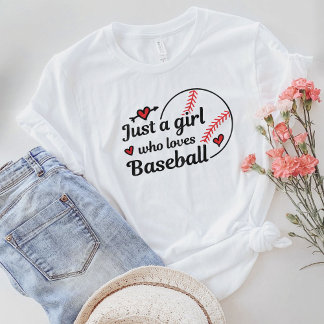野球のTシャツが大好きな少女 Tシャツ