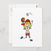 野球のTシャツとギフトを手に入れる少女 ポストカード (正面/裏面)