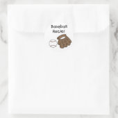 野球のTシャツとギフト ラウンドシール (バッグ)