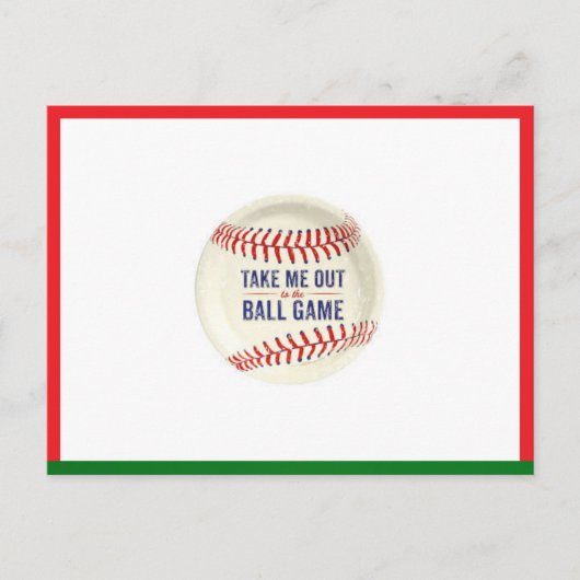 野球はがき(野球場に連れて行ってくれ) ポストカード (正面)