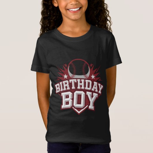 野球はっきりした誕生日 Tシャツ (正面)