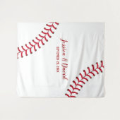 野球はテーマの結婚式の背景幕を遊ばします タペストリー (正面(横))