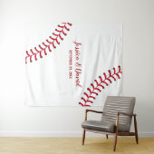 野球はテーマの結婚式の背景幕を遊ばします タペストリー (インサイチュ(横))