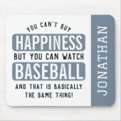 野球はハピネスおもしろい野球カスタム マウスパッド (正面)