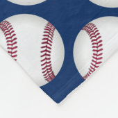 野球はパーソナライズな赤白青を遊ばします フリースブランケット (角)