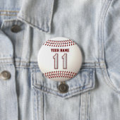 野球はプレーヤー第11および名前をカスタムするをステッチします 缶バッジ (インサイチュ)