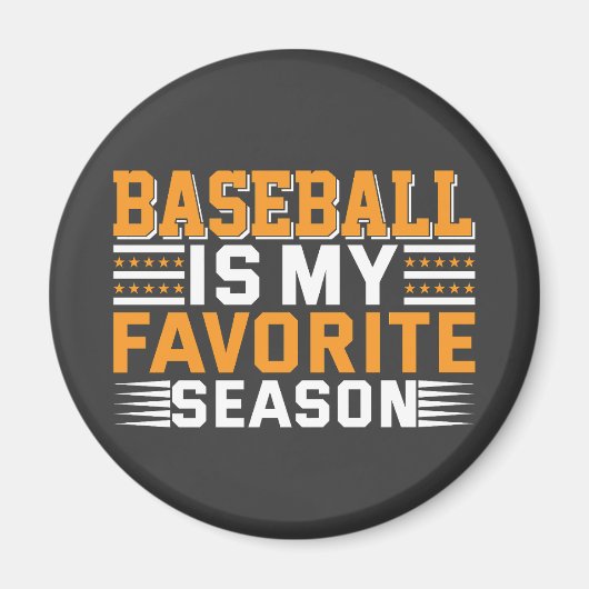 野球は今季お気に入りのだ マグネット (正面)