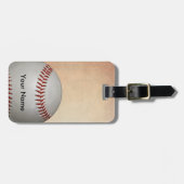 野球は名前をカスタムするのスポーツを埋め込みます ラゲッジタグ (正面横)