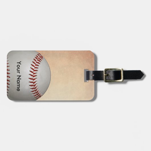 野球は名前をカスタムするのスポーツを埋め込みます ラゲッジタグ (正面横)