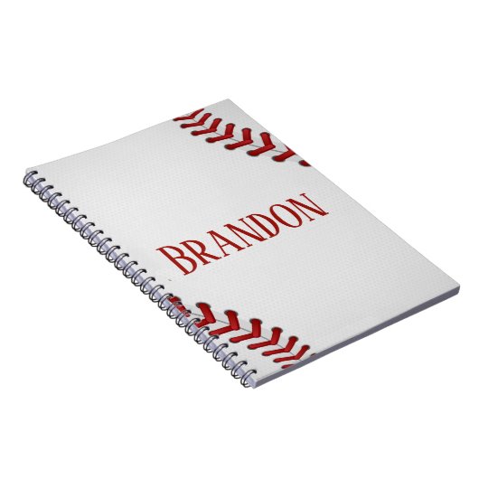 野球は基盤の球の赤く白いゲームの名前をひもで締めます ノートブック (右側)