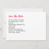 野球は日付を保存する 招待状 (裏面)