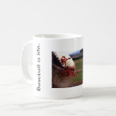 野球は生命マグです コーヒーマグカップ (正面左)