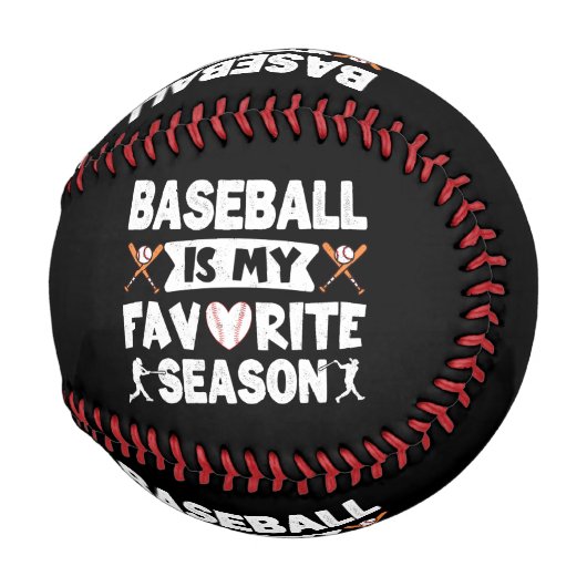 野球は私のお気に入りのシーズンだおもしろい野球 野球ボール (正面右)