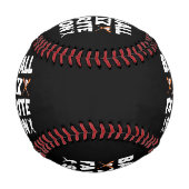 野球は私のお気に入りのシーズンだおもしろい野球 野球ボール (裏面)