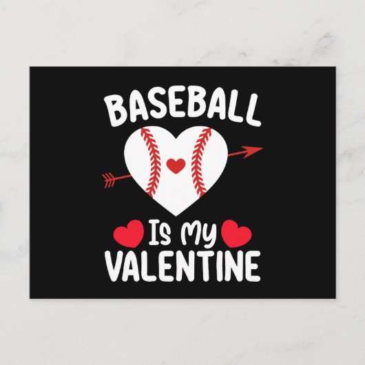 野球は私のバレンタインデーのスポーツ ポストカード (正面)