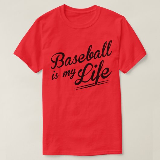 野球は私の人生だ Tシャツ (デザイン正面)