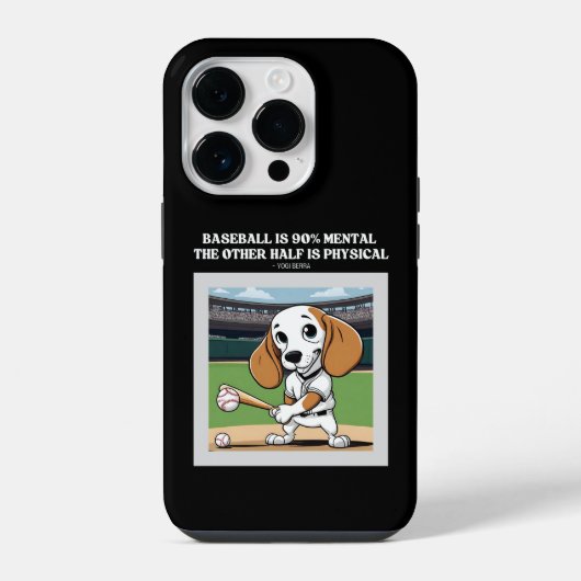 野球は90%がメンタル iPhoneケース (裏面)