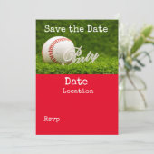 野球は、緑の草の上にボールを置いて日付を救う 招待状 (スタンド正面)