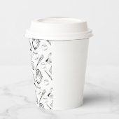 野球またはソフトボールのコラージュ 紙コップ (左)