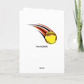 野球またはソフトボールママ誕生日 カード (裏面)