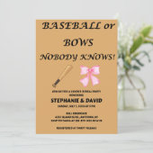 野球または弓のジェンダーがパーティーを明かす 招待状 (スタンド正面)