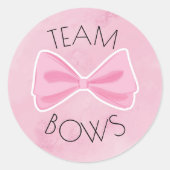 野球または弓のジェンダーが明らかにする ラウンドシール (正面)