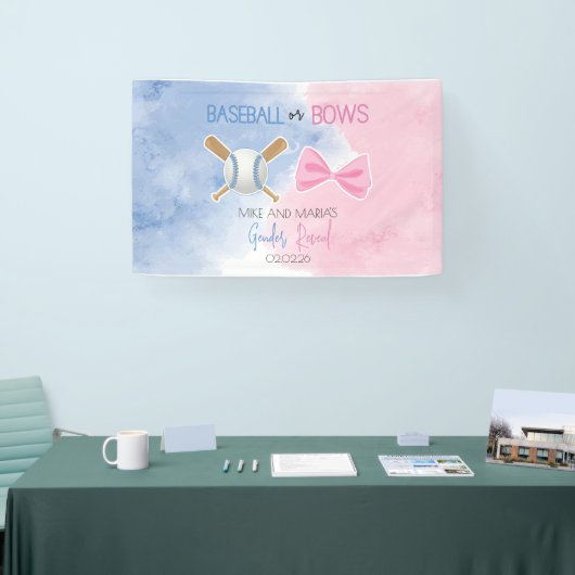 野球または弓のジェンダーが明らかにする 横断幕 (トレードショー)