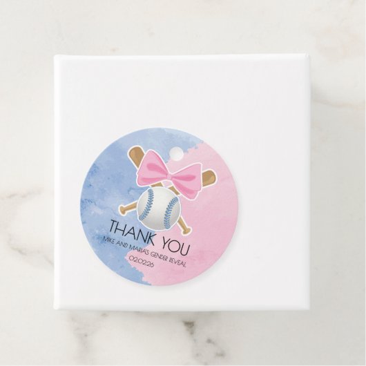 野球または弓のジェンダーは感謝していあなたのラベル フェイバータグ (インサイチュ)