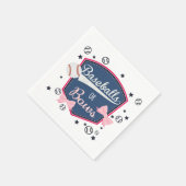 野球または弓ジェンダーの明かす スタンダードカクテルナプキン (角)