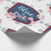 野球または弓ジェンダーの明かす ラッピングペーパー (角)