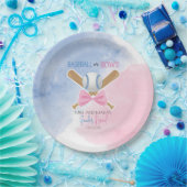 野球または弓ジェンダー明らかにする紙プレート ペーパープレート (パーティー)