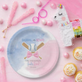 野球または弓ジェンダー明らかにする紙プレート ペーパープレート (パーティー)