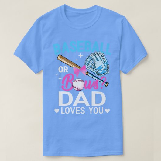 野球または弓パパが愛する女性がピンクを明かす Tシャツ (デザイン正面)