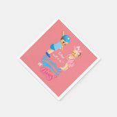 野球または弓ピンクブルージェンダーの表示 スタンダードカクテルナプキン (角)