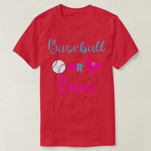 野球または弓ベビー性リビールおもしろい Tシャツ (デザイン正面)