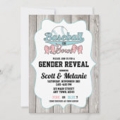 野球または弓性は招待状を明らかにします 招待状 (正面)