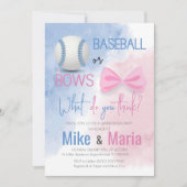 野球または弓、性別による招待の表示 招待状 (正面)