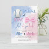 野球または弓、性別による招待の表示 招待状 (スタンド正面)