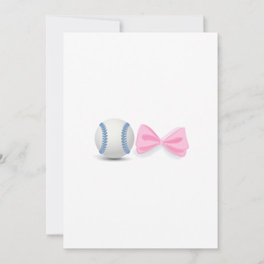 野球または弓、性別による招待の表示 招待状 (裏面)