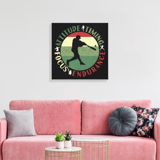 野球やる気を起こさせるチームの価値観 キャンバスプリント (インサイチュ (リビング))