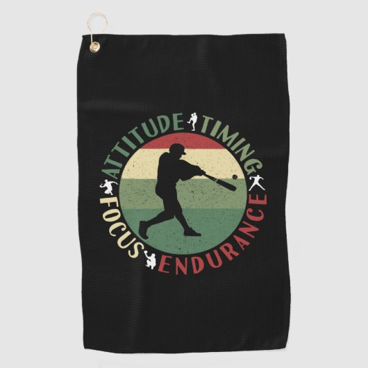 野球やる気を起こさせるチームの価値観 ゴルフタオル (正面)