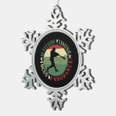 野球やる気を起こさせるチームの価値観 スノーフレークピューターオーナメント (右)