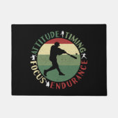 野球やる気を起こさせるチームの価値観 ドアマット (正面)