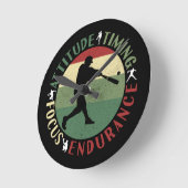 野球やる気を起こさせるチームの価値観 ラウンド壁時計 (傾斜)