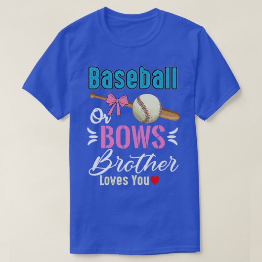 野球や弓の兄弟愛する性別 Tシャツ (デザイン正面)
