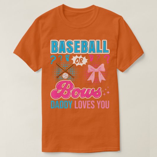 野球や弓パパが愛する性別を明かす Tシャツ (デザイン正面)