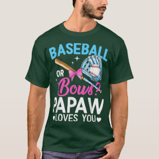 野球や弓パポー愛する性別を明かす Tシャツ