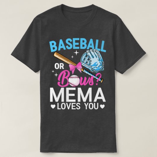 野球や弓メマが愛する性別がピンクを明かす Tシャツ (デザイン正面)