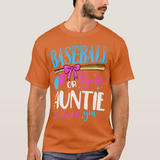 野球や弓Auntieあなたを愛するピンクまたはブルーゲン Tシャツ