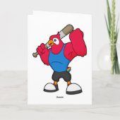 野球をするパラディ、野球バットを持って カード (裏面)